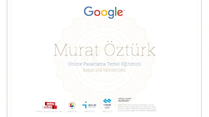 google-dan-yeni-sertifikamizi-aldik